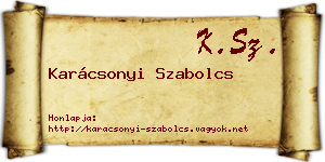 Karácsonyi Szabolcs névjegykártya